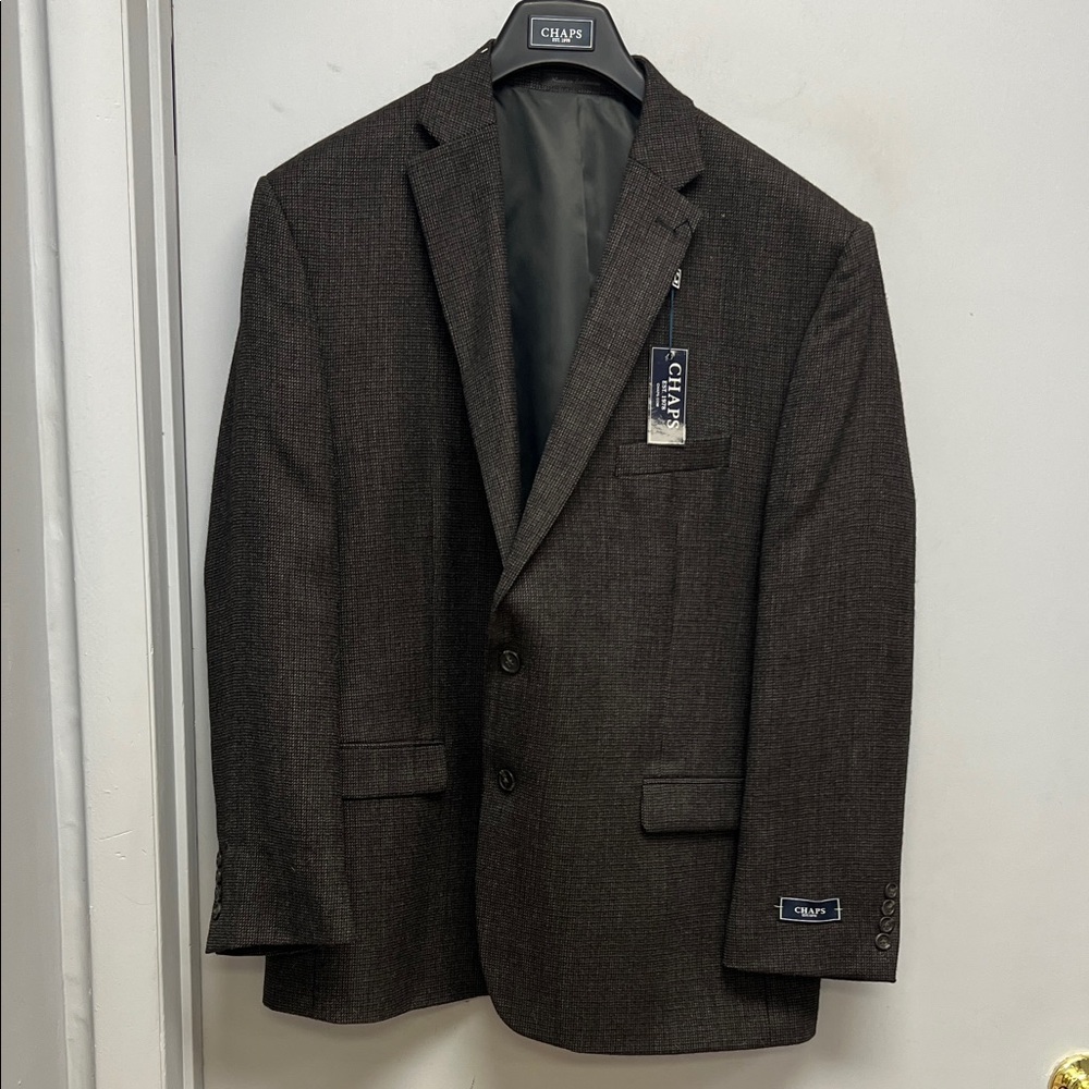 Chaps 100% Wool Men’s Double Breasted Sports Coat | 48R | NWT